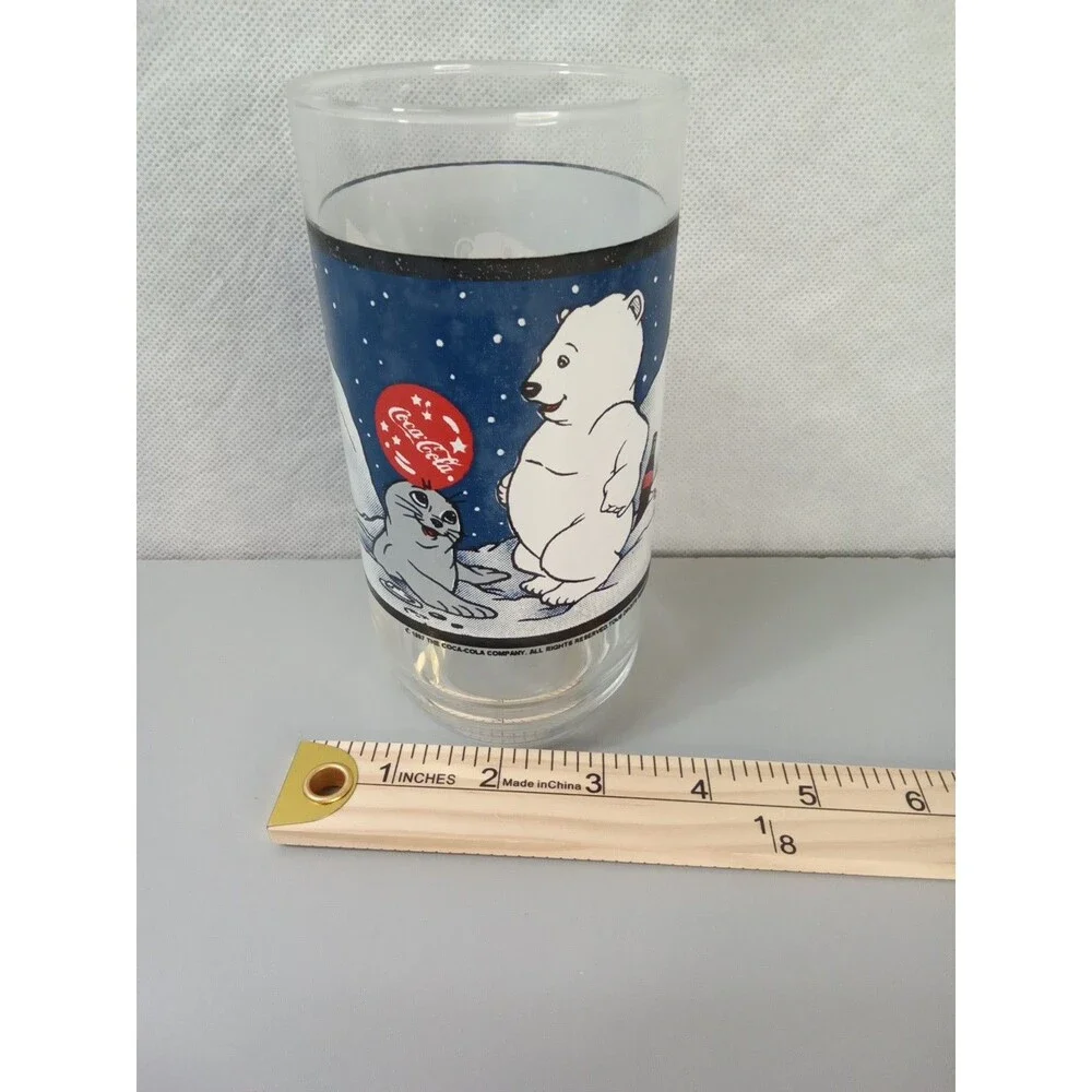 Coca-Cola Winter Baby Polar Bear and Seal Glasses 1997‎  Vintage